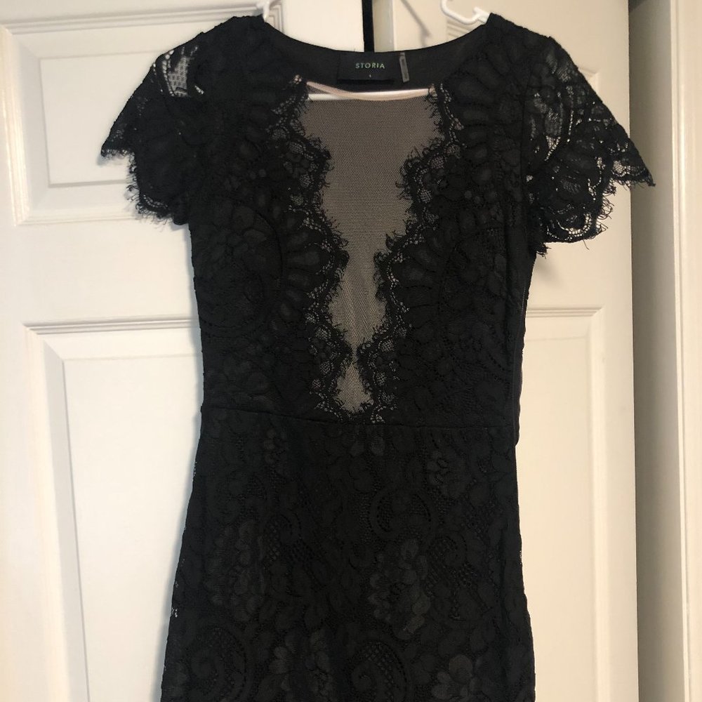 Deep V-Neck Bodycon Dress